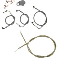 Kopplingsvajerkit Standard Silver Clear-Coated LA CHOPPERS