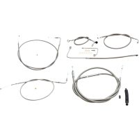 Kopplingsvajerkit Standard Silver Clear-Coated LA CHOPPERS