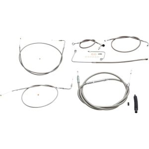 Kopplingsvajerkit Standard Silver Clear-Coated LA CHOPPERS