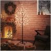 Körsbärsträd med LED varmvit 120 lysdioder vidaXL 150 cm – miniatyr 1