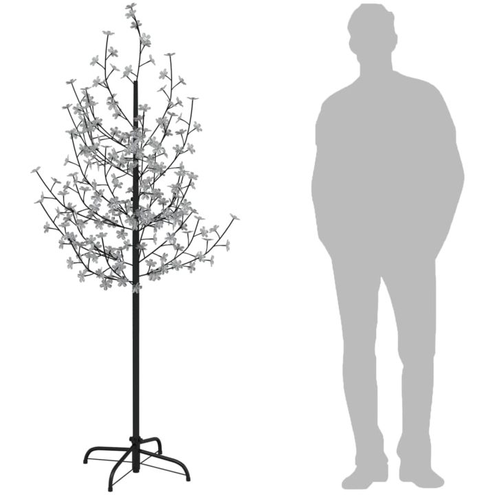 Körsbärsträd med LED varmvit 200 lysdioder vidaXL 180 cm – bild 7