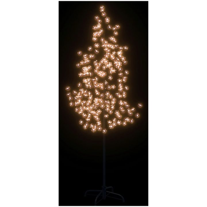 Körsbärsträd med LED varmvit 220 lysdioder vidaXL 220 cm – bild 3