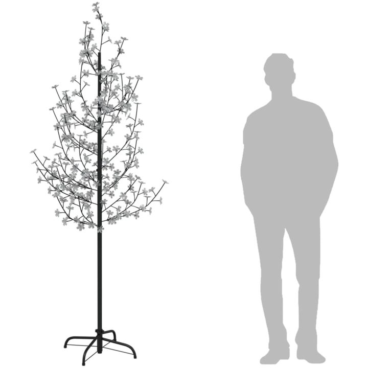 Körsbärsträd med LED varmvit 220 lysdioder vidaXL 220 cm – bild 7