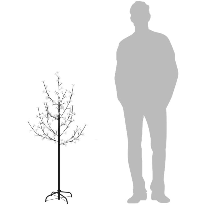 Körsbärsträd med LED varmvit 84 lysdioder vidaXL 120 cm – bild 7