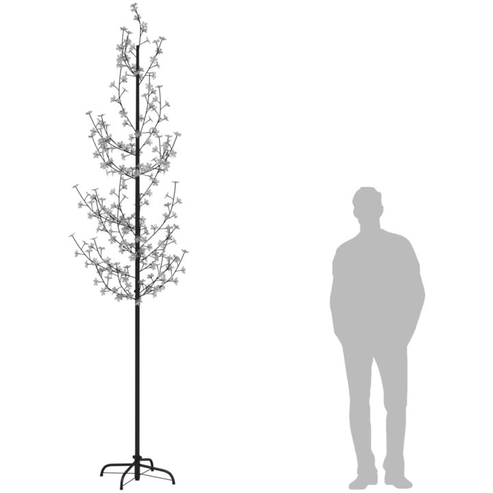 Körsbärsträd med LED varmvita 368 lysdioder vidaXL 300 cm – bild 7