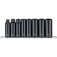 Krafthylsor i sats med 3/8tum och 1/2tum-anslutningsfäste 9386 / 9126 Teng Tools