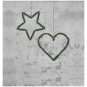 Star Trading Krans Line Heart Grön