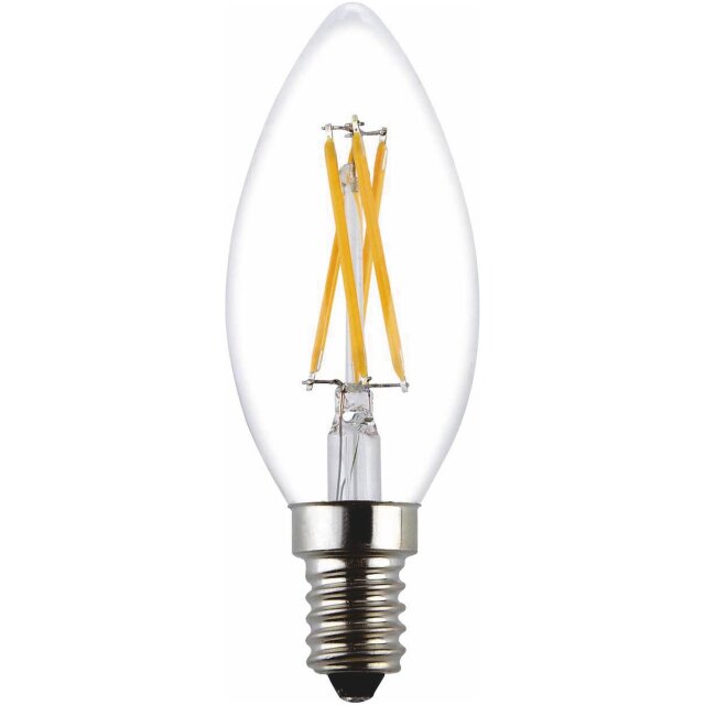 Filament LED-lampa, Kron, Klar, 2W, E14, 230V, MB MALMBERGS
