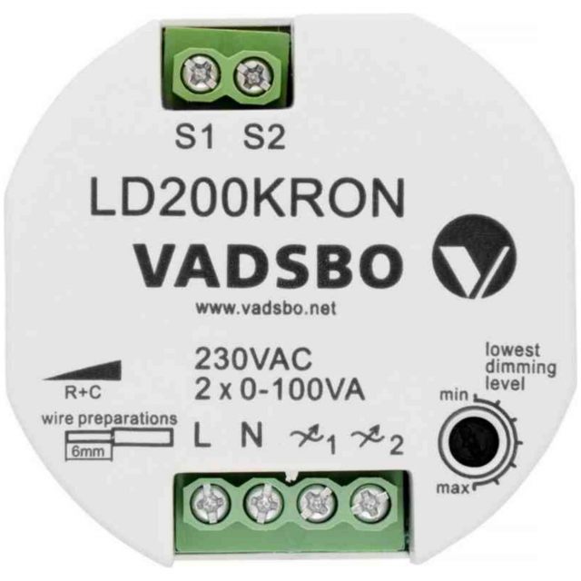 V-4020020IBK Vadsbo Krondimmer för LED