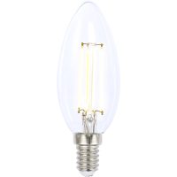 Kronljus E14 4W LED filament dimbar 2700K, klar
