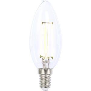 Kronljus E14 4W LED filament dimbar 2700K, klar