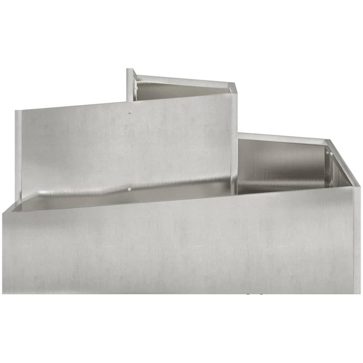 Kruka 80x80x5 Rostfritt Stål vidaXL Medel – bild 5