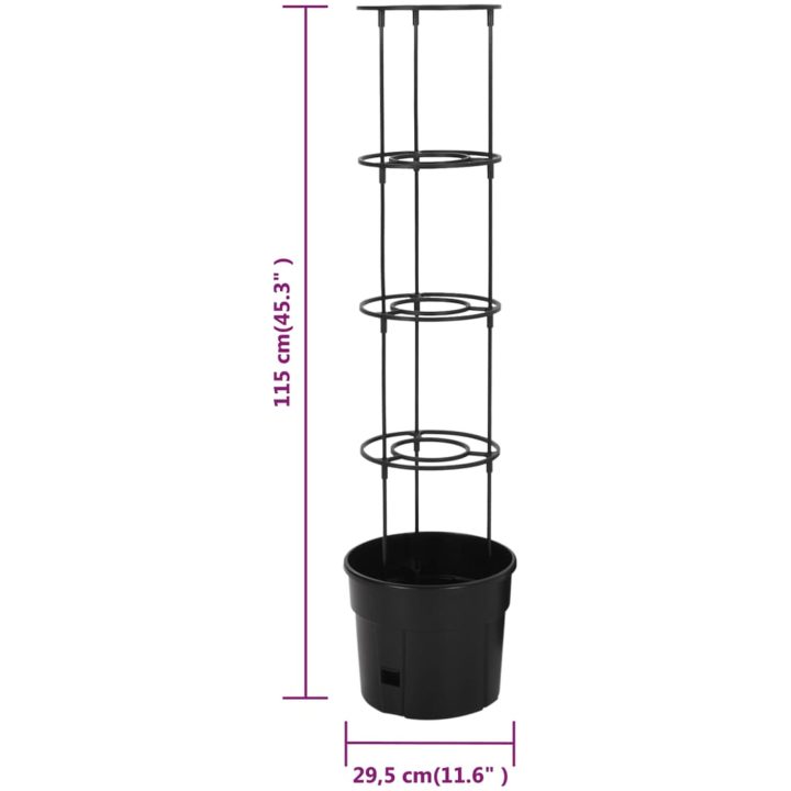 Kruka för tomatplanta polypropylen vidaXL ⌀29.5 x 115 cm – bild 6