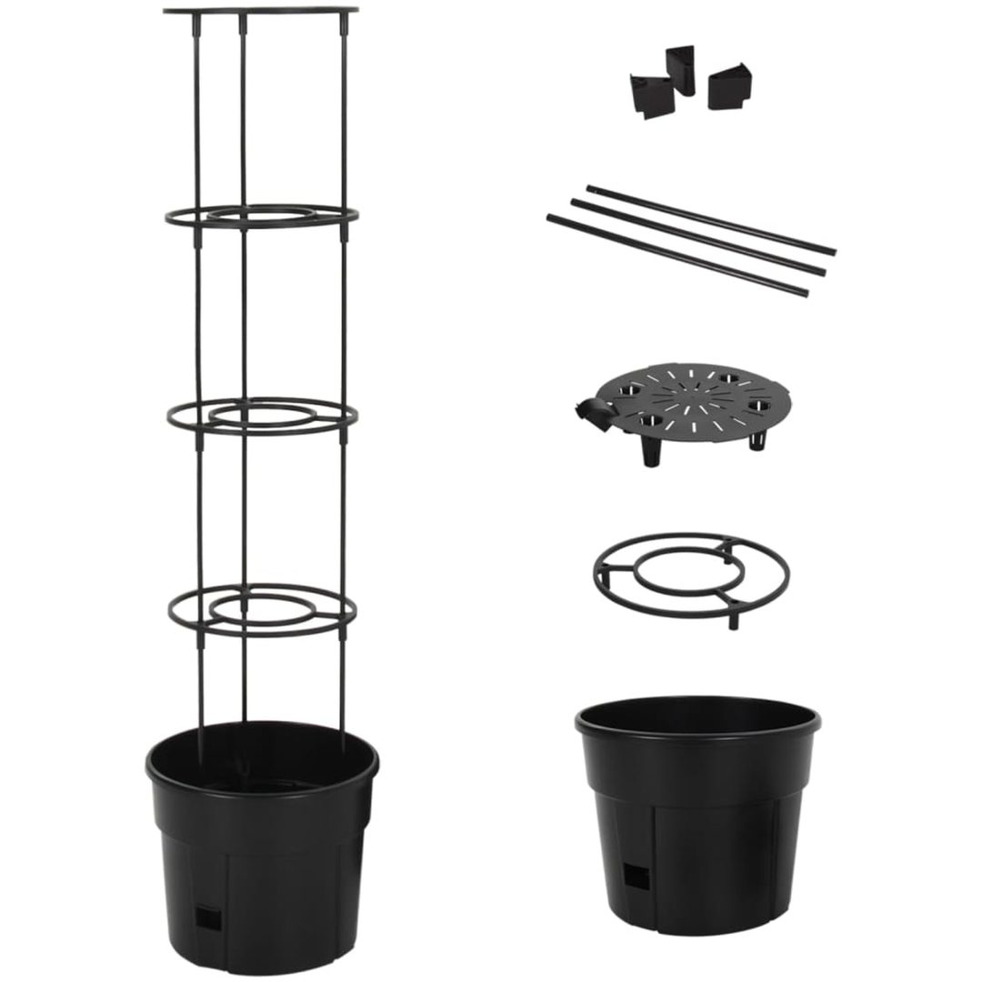 Kruka för tomatplanta polypropylen vidaXL ⌀29.5 x 115 cm