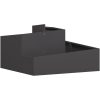 Kruka Svart Kallvalsad Stål vidaXL 80 x 80 x 50 cm – miniatyr 2