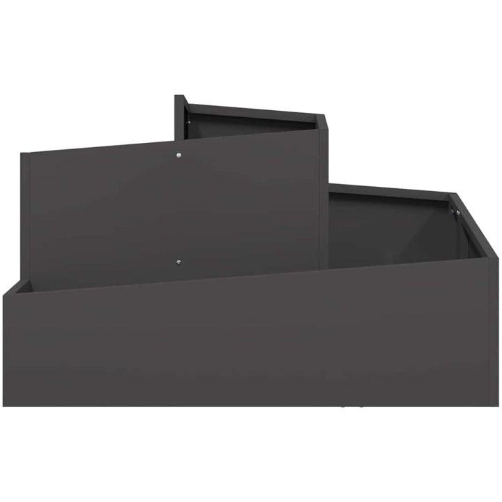 Kruka Svart Kallvalsad Stål vidaXL 80 x 80 x 50 cm – bild 5