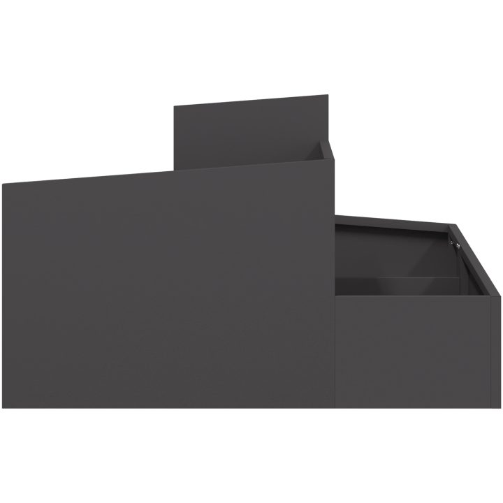 Kruka Svart Kallvalsad Stål vidaXL 80 x 80 x 50 cm – bild 6