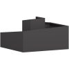 Kruka Svart Kallvalsad Stål vidaXL 80 x 80 x 50 cm – miniatyr 7