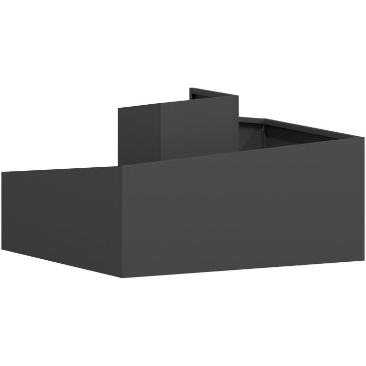 Kruka Svart Kallvalsad Stål vidaXL 80 x 80 x 50 cm – bild 7