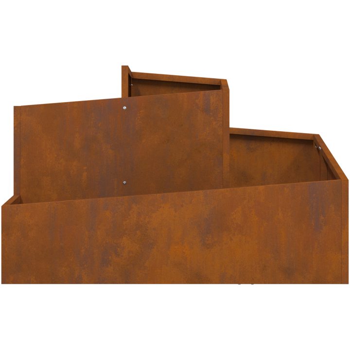 Kruka Väderbeständigt Stål vidaXL 80 x 80 x 50 cm – bild 6