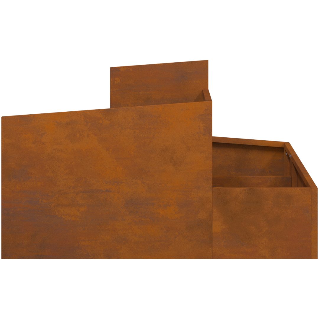 Kruka Väderbeständigt Stål vidaXL 80 x 80 x 50 cm – bild 7