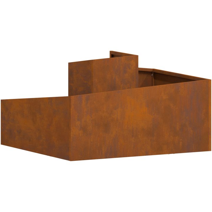 Kruka Väderbeständigt Stål vidaXL 80 x 80 x 50 cm – bild 8