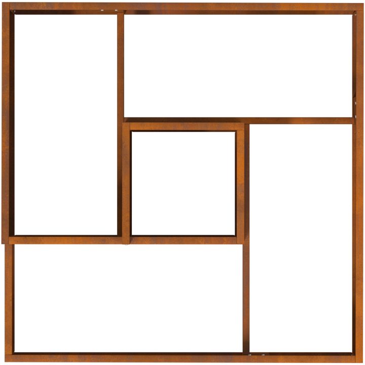 Kruka Väderbeständigt Stål vidaXL 80 x 80 x 50 cm – bild 9