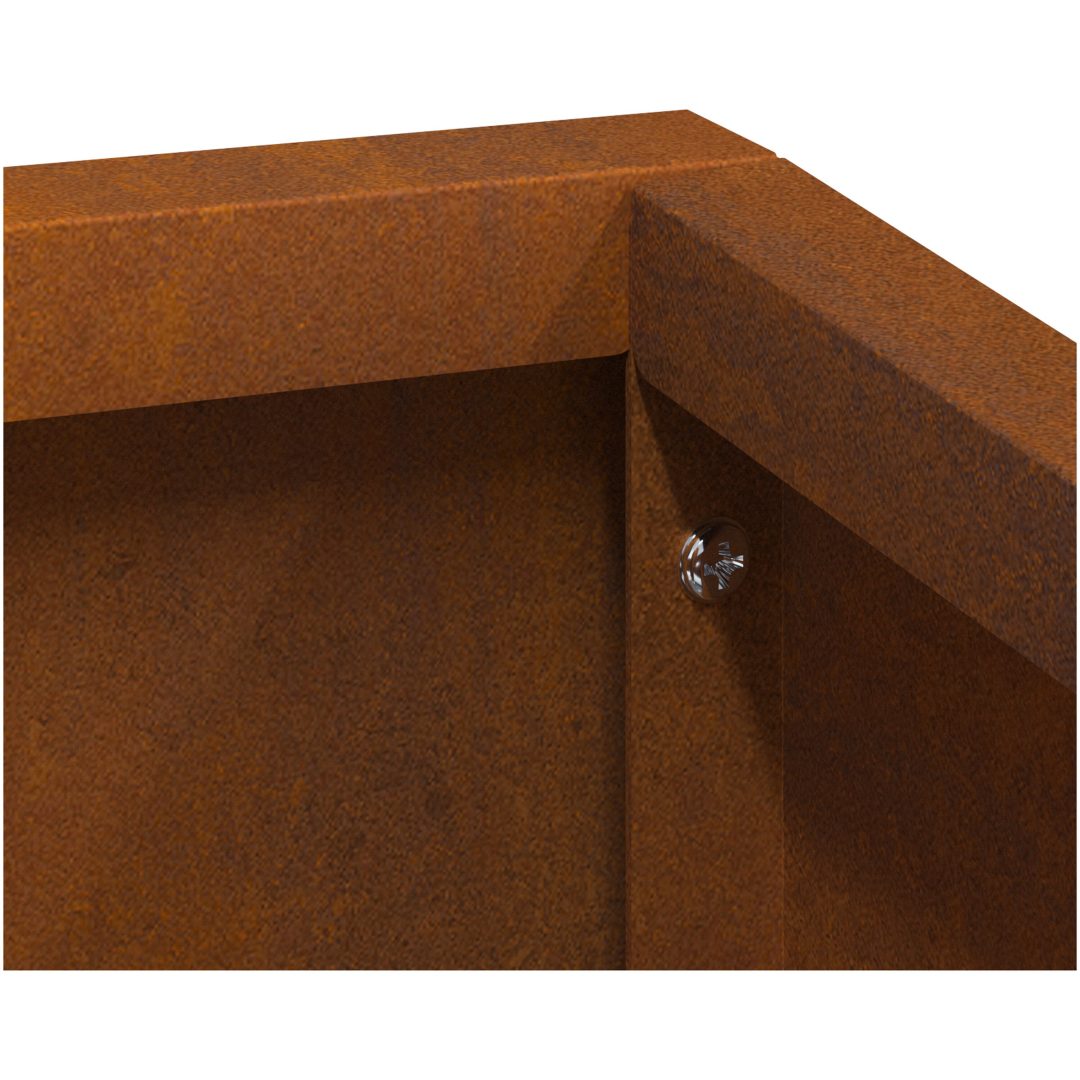 Kruka Väderbeständigt Stål vidaXL 80 x 80 x 50 cm – bild 10