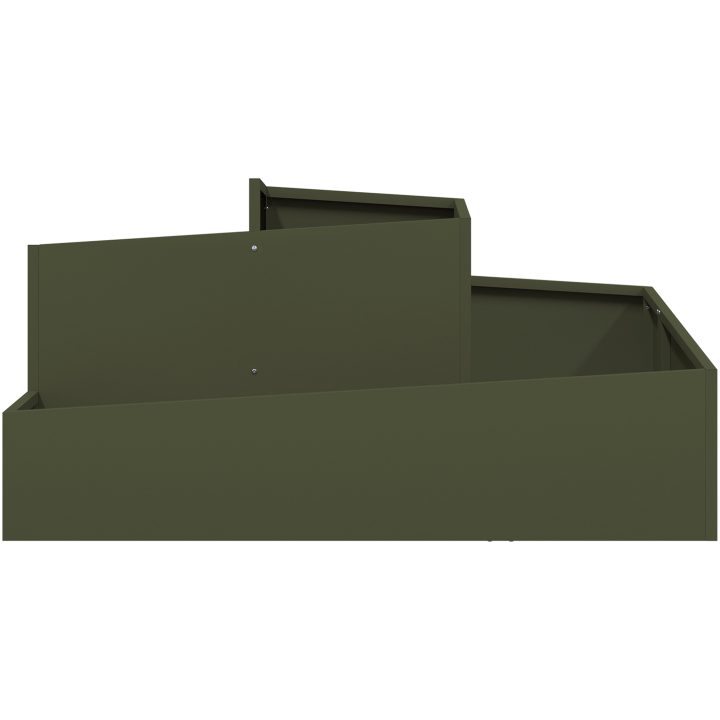 Krukor och Planterare Olivgrön Metall 100 cm längd Planterare vidaXL 100 x 100 x 50 cm – bild 5