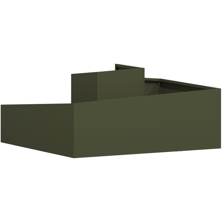Krukor och Planterare Olivgrön Metall 100 cm längd Planterare vidaXL 100 x 100 x 50 cm – bild 7