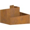 Krukor & Planter Corten Steel Mellanstor Hållbar Metallkruka vidaXL 60 x 60 x 50 cm – miniatyr 2
