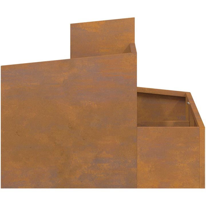 Krukor & Planter Corten Steel Mellanstor Hållbar Metallkruka vidaXL 60 x 60 x 50 cm – bild 7
