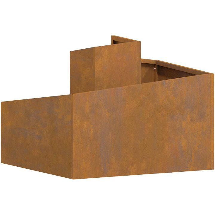 Krukor & Planter Corten Steel Mellanstor Hållbar Metallkruka vidaXL 60 x 60 x 50 cm – bild 8