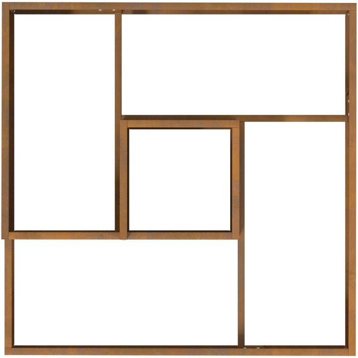 Krukor & Planter Corten Steel Mellanstor Hållbar Metallkruka vidaXL 60 x 60 x 50 cm – bild 9