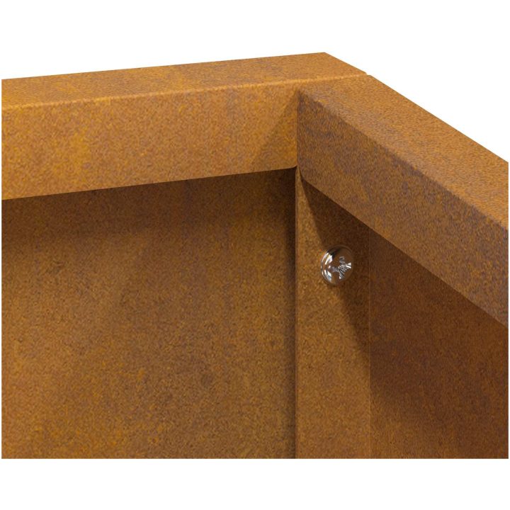 Krukor & Planter Corten Steel Mellanstor Hållbar Metallkruka vidaXL 60 x 60 x 50 cm – bild 10