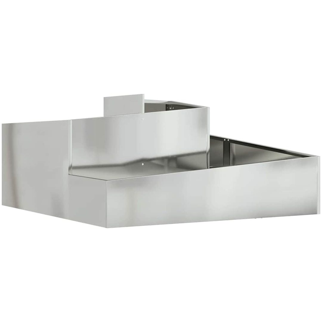 Krukor & Planter Galvaniserad Galvaniserad Metall Medium till Stor vidaXL 100 x 100 x 50 cm – bild 2
