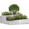 Krukor & Planter Galvaniserad Galvaniserad Metall Medium till Stor vidaXL 100 x 100 x 50 cm – miniatyr 3