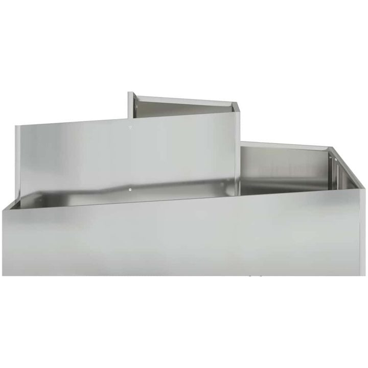 Krukor & Planter Galvaniserad Galvaniserad Metall Medium till Stor vidaXL 100 x 100 x 50 cm – bild 5