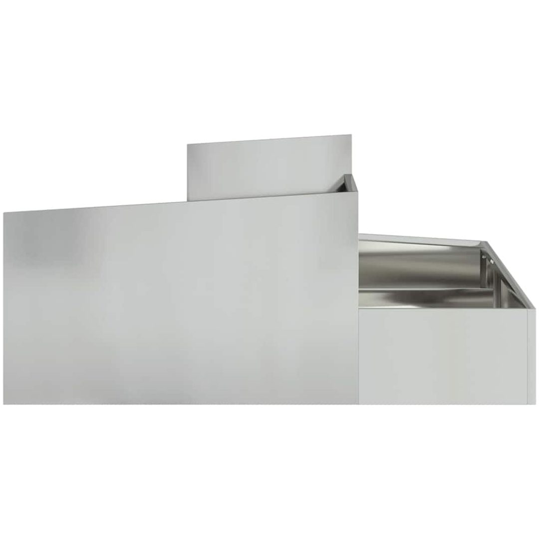 Krukor & Planter Galvaniserad Galvaniserad Metall Medium till Stor vidaXL 100 x 100 x 50 cm – bild 6