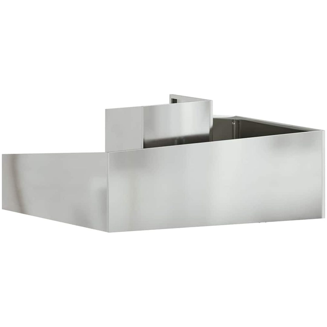 Krukor & Planter Galvaniserad Galvaniserad Metall Medium till Stor vidaXL 100 x 100 x 50 cm – bild 7