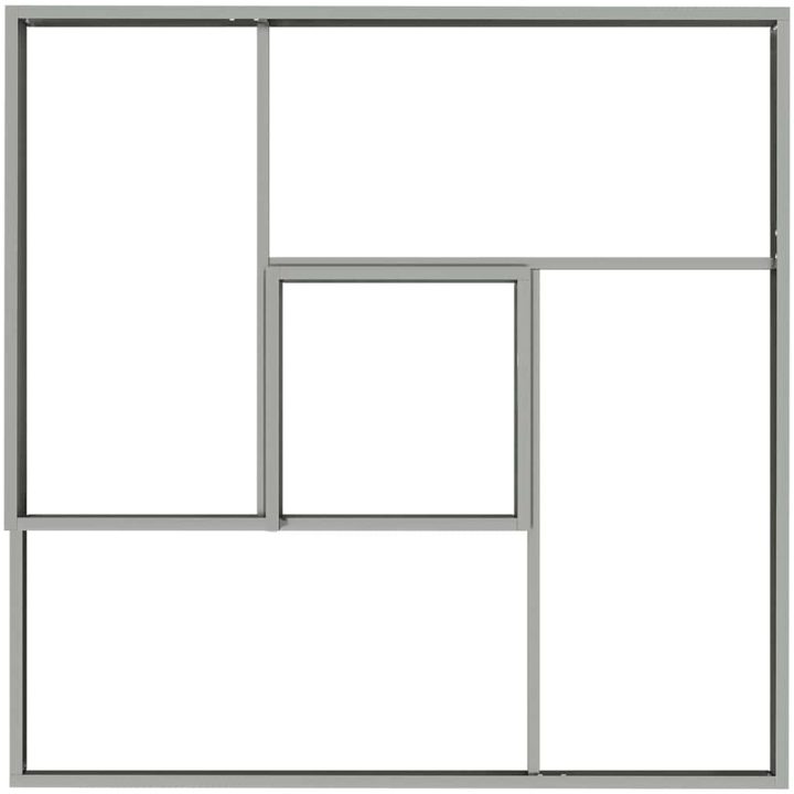 Krukor & Planter Galvaniserad Galvaniserad Metall Medium till Stor vidaXL 100 x 100 x 50 cm – bild 8