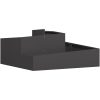 Krukor & Planter Svart Metall Stor Dekorativa Inläggningar vidaXL 100 x 100 x 50 cm – miniatyr 2