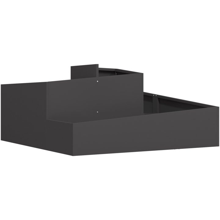 Krukor & Planter Svart Metall Stor Dekorativa Inläggningar vidaXL 100 x 100 x 50 cm – bild 2