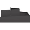 Krukor & Planter Svart Metall Stor Dekorativa Inläggningar vidaXL 100 x 100 x 50 cm – miniatyr 5