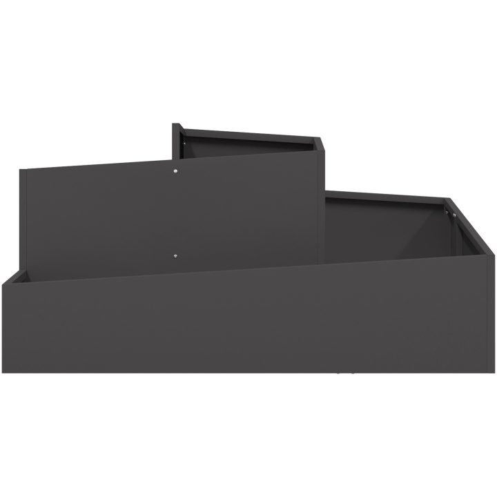 Krukor & Planter Svart Metall Stor Dekorativa Inläggningar vidaXL 100 x 100 x 50 cm – bild 5