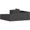 Krukor & Planter Svart Metall Stor Dekorativa Inläggningar vidaXL 100 x 100 x 50 cm – miniatyr 7