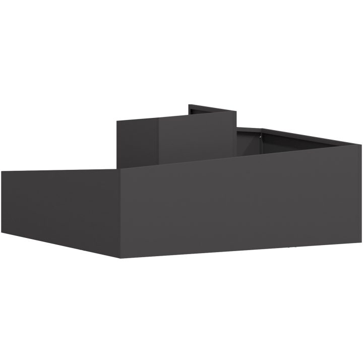 Krukor & Planter Svart Metall Stor Dekorativa Inläggningar vidaXL 100 x 100 x 50 cm – bild 7