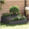 Krukor & Planter Svart Metall Stor Dekorativa Inläggningar vidaXL 100 x 100 x 50 cm – miniatyr 1