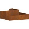 Krukor & Planterare Cortenstål Stor Hållbar Metallkruka vidaXL 100 x 100 x 50 cm – miniatyr 2