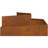 Krukor & Planterare Cortenstål Stor Hållbar Metallkruka vidaXL 100 x 100 x 50 cm – miniatyr 6